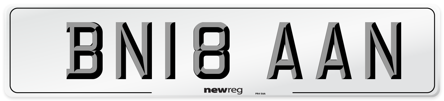 BN18 AAN Number Plate from New Reg